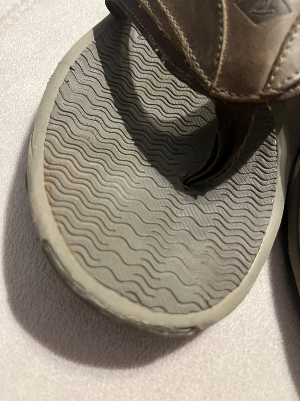 EUC SPERRY Top Siders Men's Leather Flip-Flops - Picture 6 of 12